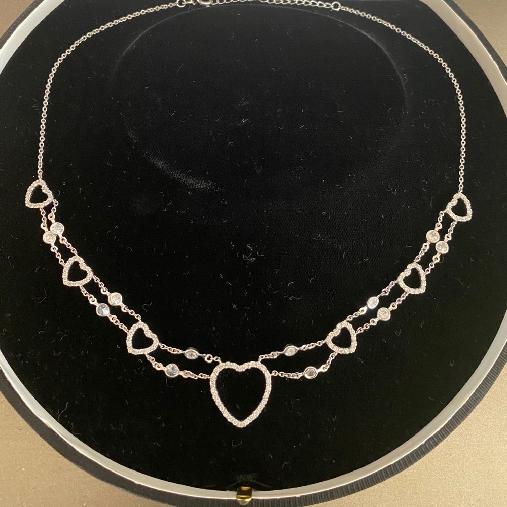 Heart ❤️ shaped sterling silver 925 necklace
